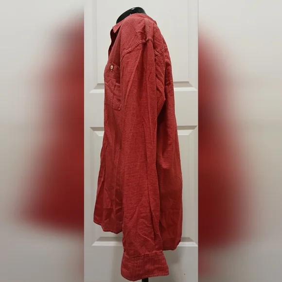 Men's Scotch & Soda Red Button Down Shirt - Picture 4 of 15